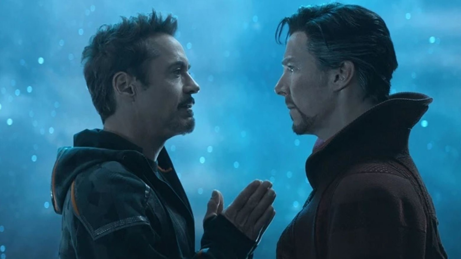 Benedict Cumberbatch & Robert Downey Jr. Shut Down A Meta Joke On Marvel Sets